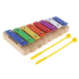 Maxbell Maxbell 1 Set Wooden Kids Toys 8 Notes Xylophone Sound Brick Block with 2Pcs Mallets Sticks