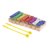 Maxbell Maxbell 1 Set Wooden Kids Toys 8 Notes Xylophone Sound Brick Block with 2Pcs Mallets Sticks