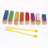 Maxbell Maxbell 1 Set Wooden Kids Toys 8 Notes Xylophone Sound Brick Block with 2Pcs Mallets Sticks