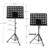 Maxbell Music Stand with Heavy Duty Black Metal Folding Design Perfect for Instrumental Performance - Aladdin Shoppers