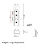 Maxbell 4Pcs Brass Electric Guitar Bridge Saddle with Mounting Screw Wrench - Aladdin Shoppers