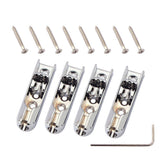 Maxbell 4Pcs Brass Electric Guitar Bridge Saddle with Mounting Screw Wrench - Aladdin Shoppers