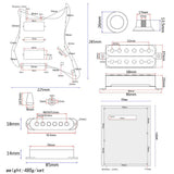 Maxbell HSH Electric Guitar Prewired Loaded Pickguard Scratch Plate Back Cover Set - Aladdin Shoppers