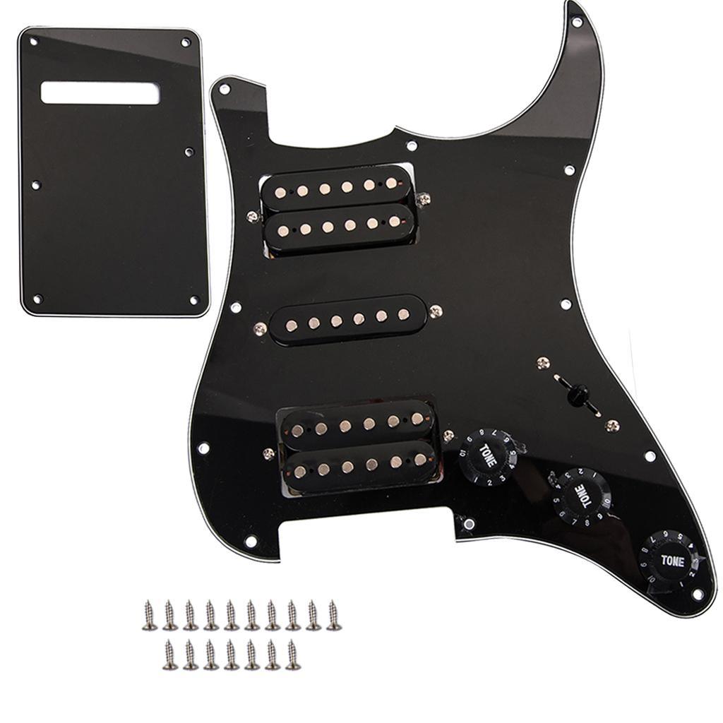 Maxbell Maxbell HSH Electric Guitar Prewired Loaded Pickguard Scratch Plate Back Cover Set