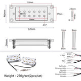 Maxbell 50/52mm Copper Humbucker Neck Bridge Pickup Set for Electric Guitar Parts - Aladdin Shoppers