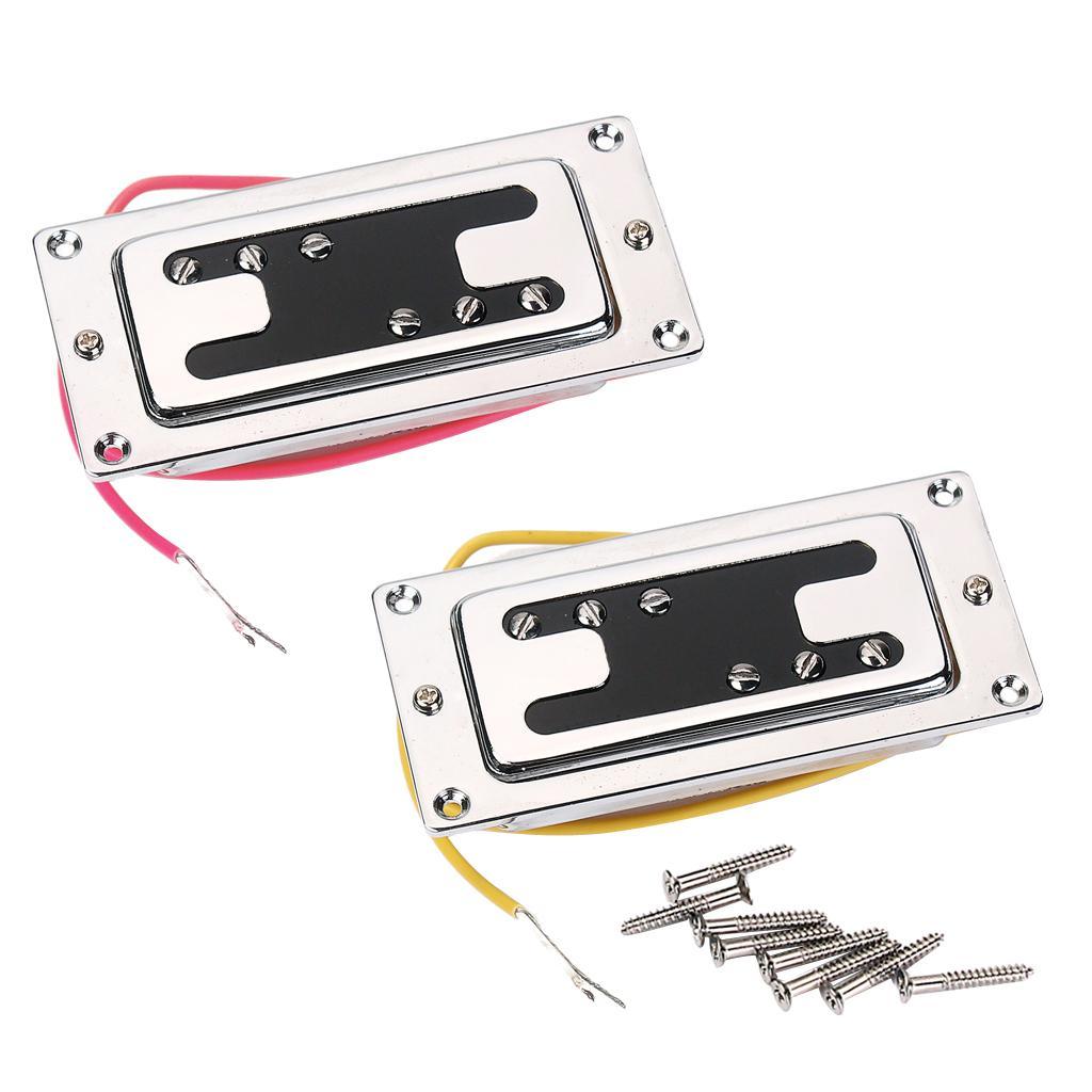 Maxbell Maxbell Mini Style Two Line Electric Guitar Humbucker Pickup with Mounting Screws For Guitar Accessory