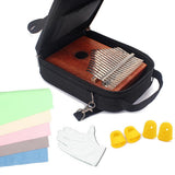 Maxbell 17 Key Kalimba Case Thumb Piano Bag Shockproof with Gloves Finger Stall Cleaning Cloth Black - Aladdin Shoppers