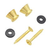 Maxbell 2 Pieces Metal Strap Lock Screw Button for Acoustic Electric Guitar - Aladdin Shoppers