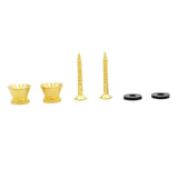 Maxbell 2 Pieces Metal Strap Lock Screw Button for Acoustic Electric Guitar - Aladdin Shoppers
