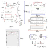 Maxbell Prewired SSH Pickguard Plate Set with 17 screws,1 Rear cover,for Electric Guitar - Aladdin Shoppers