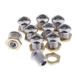 Maxbell 2pcs Drum Strainer 20x Drum Air Vent w/ Gasket Nut Tom Snare Drum Accs Parts