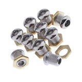 Maxbell 2pcs Drum Strainer 20x Drum Air Vent w/ Gasket Nut Tom Snare Drum Accs Parts