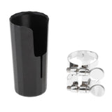 Maxbell Soprano Saxophone Sax Mouthpiece Cap Cover and Copper Ligature Nickel-plated