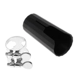 Maxbell Soprano Saxophone Sax Mouthpiece Cap Cover and Copper Ligature Nickel-plated