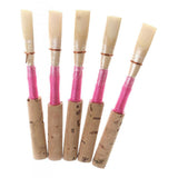 Maxbell Pack of 5 Oboe Reeds Reed Pink Strength Medium w/ Plastic Case for Oboe