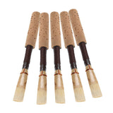 Maxbell 5pcs Oboe Reeds Cork Reed Strength Medium with Plastic Container Brown