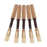 Maxbell 5pcs Oboe Reeds Cork Reed Strength Medium with Plastic Container Brown
