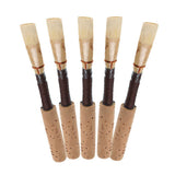 Maxbell 5pcs Oboe Reeds Cork Reed Strength Medium with Plastic Container Brown