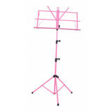 Maxbell High Quality Metal Folding Sheet Music Stand Holder Tripod Foldable Pink