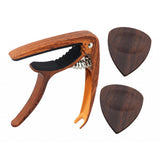 Maxbell Acoustic Folk Classical Guitar Capo Tuning Clamp and Picks Black rosewood