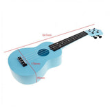 Maxbell 21inch Kids Children Ukulele 4 Strings Guitar Educational Funny Toy Blue