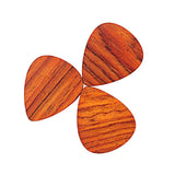 Maxbell 3x Wooden Grain Pattern Rose Wood Guitarists Acoustic Hearted Shape Pick