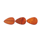 Maxbell 3x Wooden Grain Pattern Rose Wood Guitarists Acoustic Hearted Shape Pick