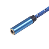 Maxbell 3.5mm Stereo Audio Female Connector to 2 RCA Male Connectors Blue 3610F-04