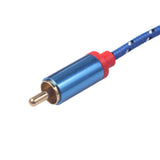 Maxbell 3.5mm Stereo Audio Female Connector to 2 RCA Male Connectors Blue 3610F-04