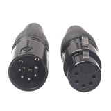 Maxbell 3x Zinc Alloy 5 Pins Audio Video RCA Solderless Adapter Plug