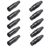 Maxbell 2x Zinc Alloy 5 Pins Audio Video RCA Solderless Adapter Plug