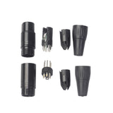 Maxbell 3x Zinc Alloy 5 Pins Audio Video RCA Solderless Adapter Plug