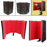 2xMetal Mic Isolation Shield for Microphone Recording Equipment Five Panels