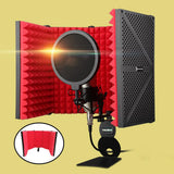 2xMetal Mic Isolation Shield for Microphone Recording Equipment Five Panels