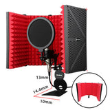 2xMetal Mic Isolation Shield for Microphone Recording Equipment Five Panels