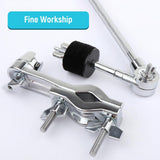 Maxbell 2xMetal Cymbal Boom Rachet Tilt Snare Drum Damper Mute Drum Extension Clamps