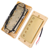 Humbucker Double Coil Electric Guitar Neck Bridge Pickup for LP Gold Frame