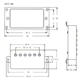 Humbucker Double Coil Electric Guitar Neck Bridge Pickup for LP Gold Frame