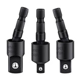 Maxbell 2x3 Pieces 360° Rotatable Universal Joint Swivel Socket for Car Repair Repairs Black