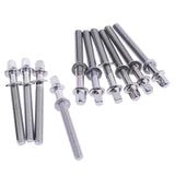Maxbell 2x10Pcs Drum Tight Screw Durable Drum Tension Rods for Repair Parts Drum Snare 5mmx50mm
