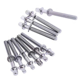 Maxbell 2x10Pcs Drum Tight Screw Durable Drum Tension Rods for Repair Parts Drum Snare 5mmx50mm