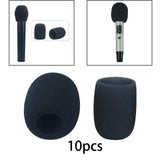 Maxbell 10 Pieces L Sponge Mic Cover Microphone Accessories Windshield Sponge Covers 72mm