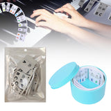 Maxbell 2xPiano Sticker for Beginner Reusable for Piano Room Practicing Taking Lessons black