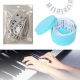 Maxbell 2xPiano Sticker for Beginner Reusable for Piano Room Practicing Taking Lessons black