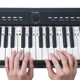Maxbell 3xPiano Sticker for Beginner Reusable for Piano Room Practicing Taking Lessons black
