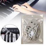 Maxbell 2xPiano Sticker for Beginner Reusable for Piano Room Practicing Taking Lessons black