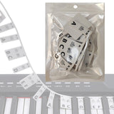 Maxbell 4xPiano Sticker for Beginner Reusable for Piano Room Practicing Taking Lessons black