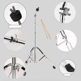 Maxbell Cymbal Stand Nonslip Drum Bracket Instrument Holder for Concert Stage Studio