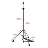 Maxbell 3 Leg Hi Hat Stand Durable Metal Cymbal Stand for Drummer Musical Instrument