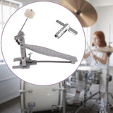 Maxbell Single Foot Pedal Professional for Electronic Drums Beginner Jazz Drums Kits Argent